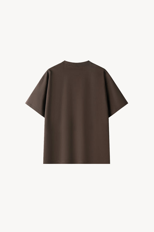 100% Cotton Oversized T-Shirt - Coffee