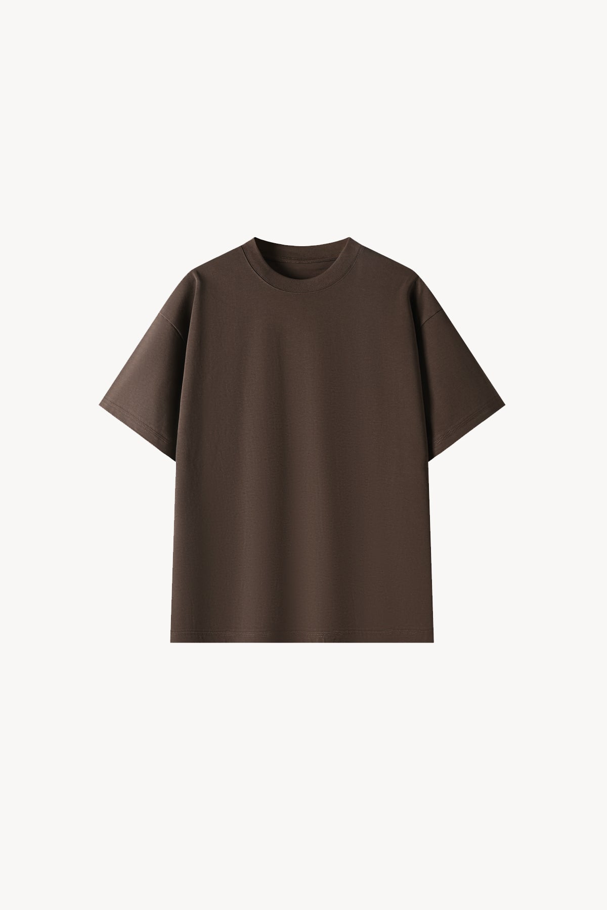 100% Cotton Oversized T-Shirt - Coffee