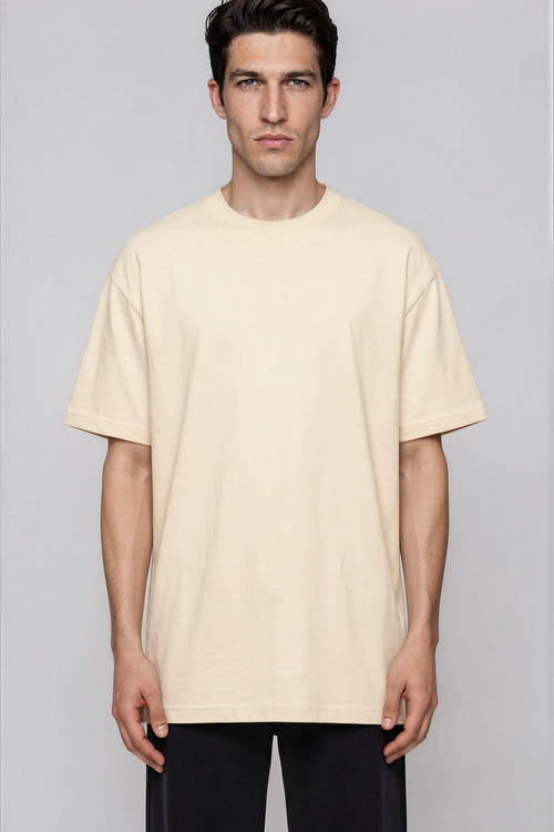 100% Cotton Oversized T-Shirt - Mild Apricot