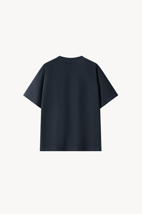 100% Cotton Oversized T-Shirt - Navy Blue