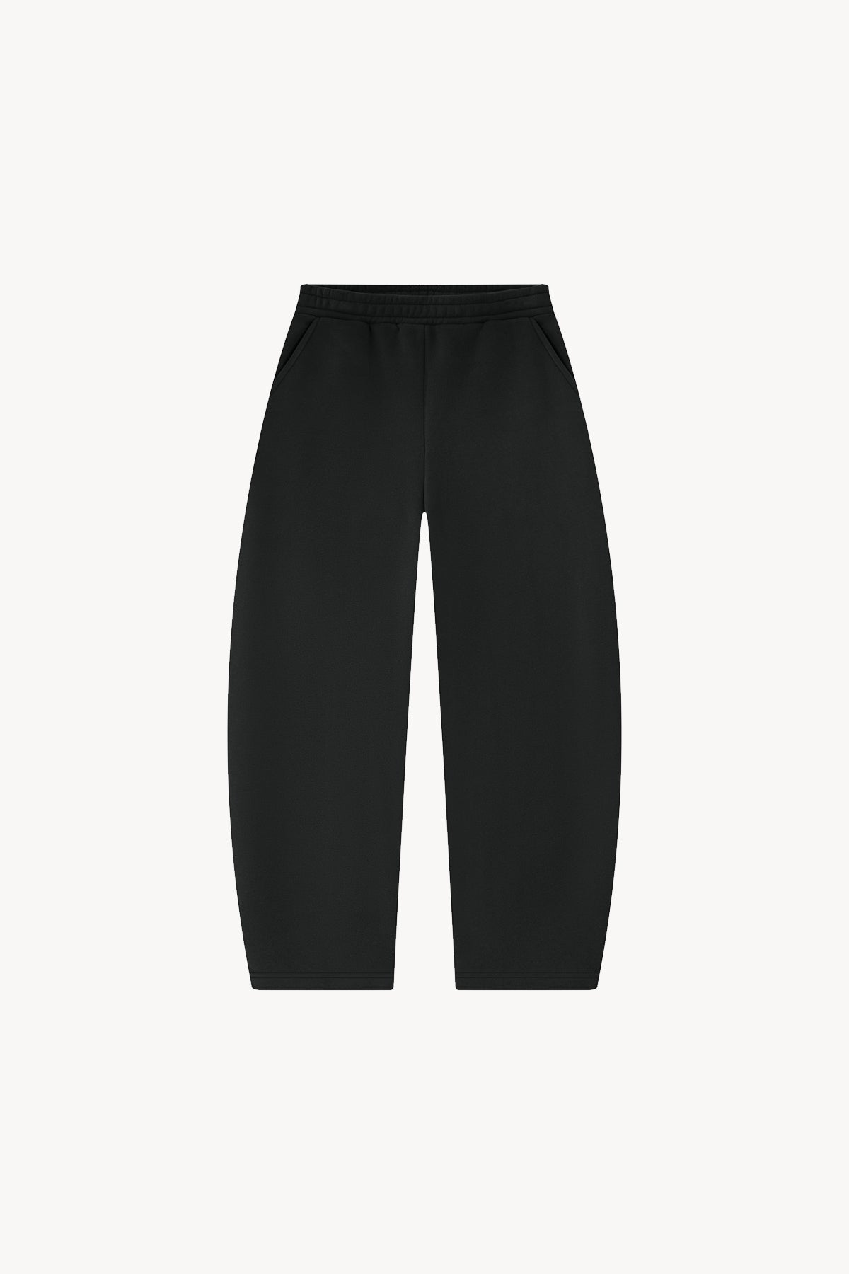 Barrel Leg Sweatpants - Black