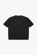Cotton Knit Henley T-Shirt - Black