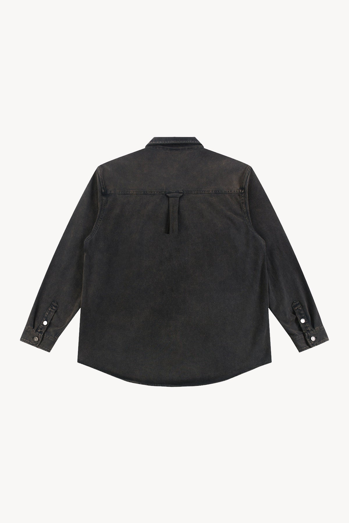 Vintage Washed Heavyweight Denim Jacket - Black