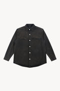 Vintage Washed Heavyweight Denim Jacket - Black