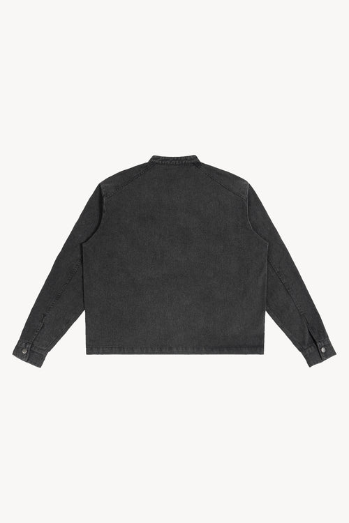 Denim Vintage Washed Jacket - Black