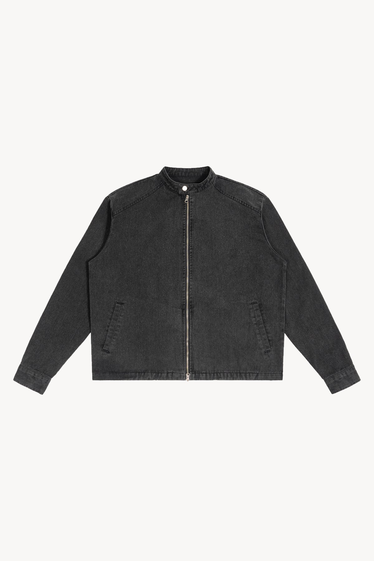Denim Vintage Washed Jacket - Black
