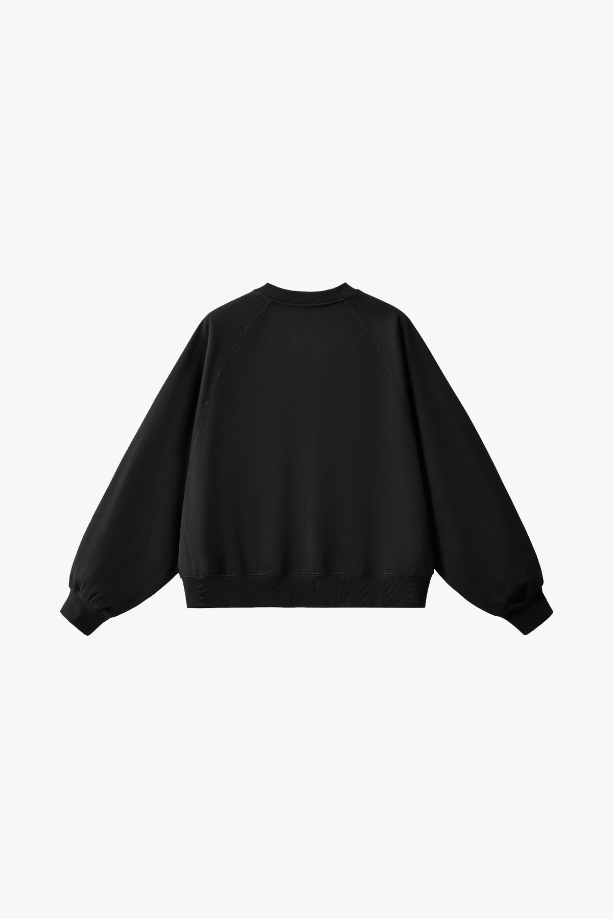 Essential Heavyweight Dolman Sleeve Boxy Sweatshirt - Black