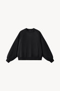 Essential Heavyweight Dolman Sleeve Boxy Sweatshirt - Black