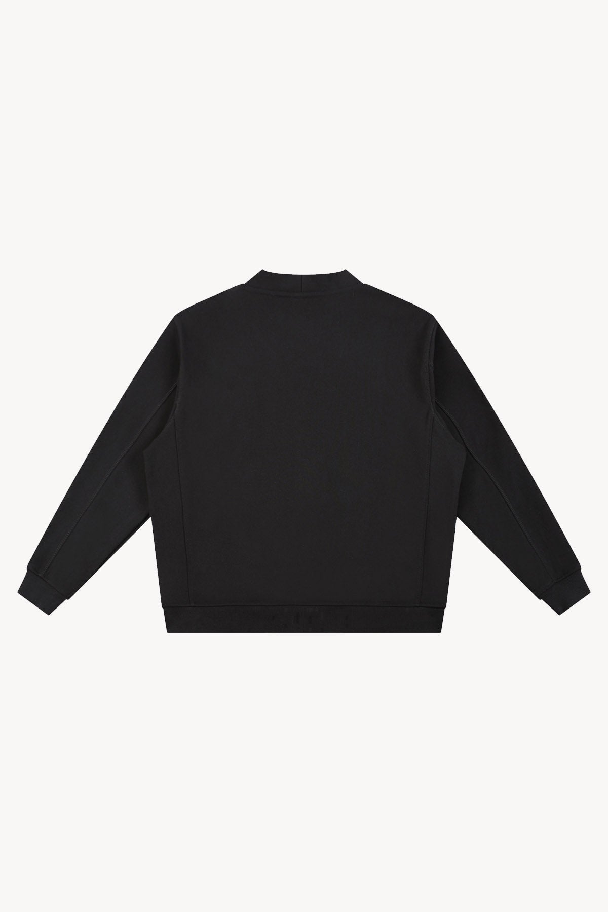 Essential Heavyweight Sweat Cardigan - Black
