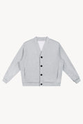 Essential Heavyweight Sweat Cardigan - Flower Gray