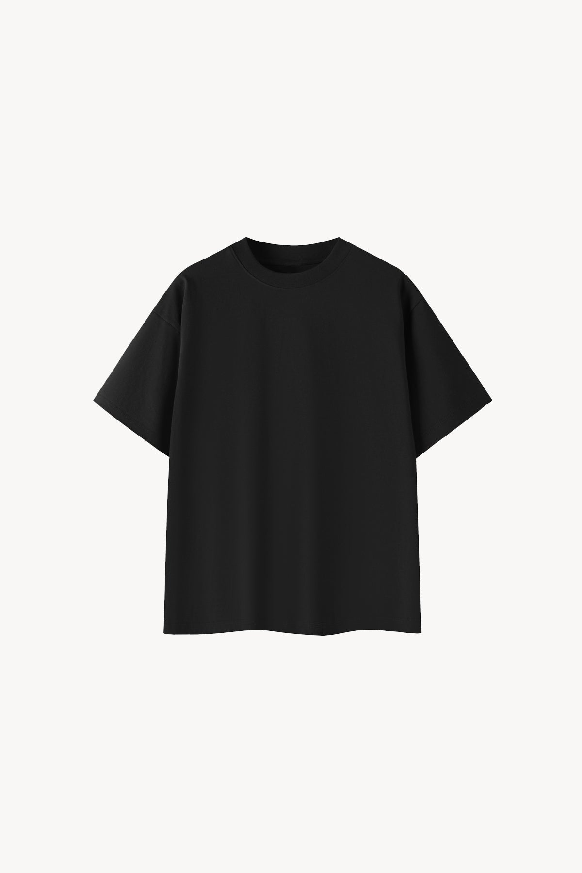 Essential Oversized Cotton T-Shirt - Black