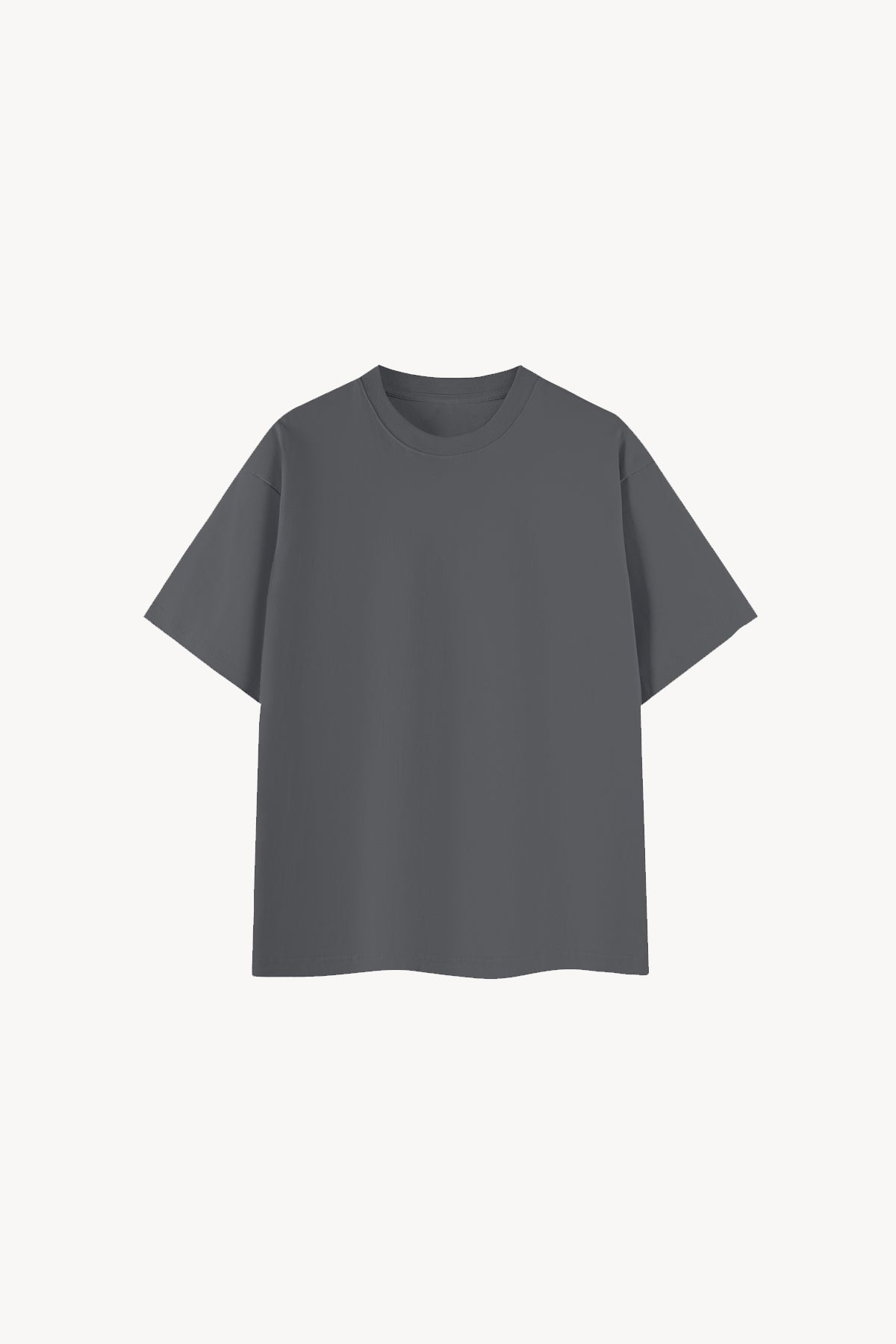 Essential Oversized Cotton T-Shirt - Dark Gray