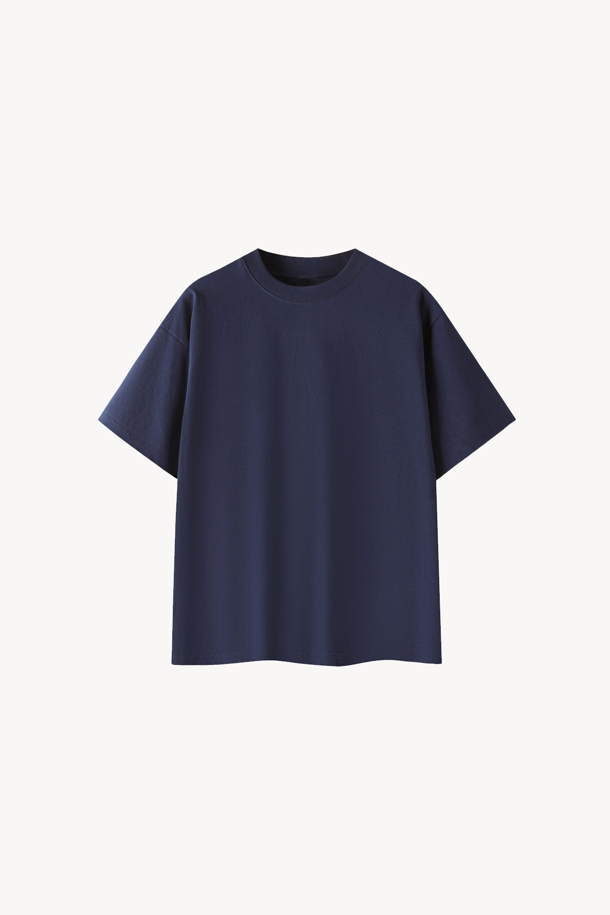 Essential Oversized Cotton T-Shirt - Navy Blue