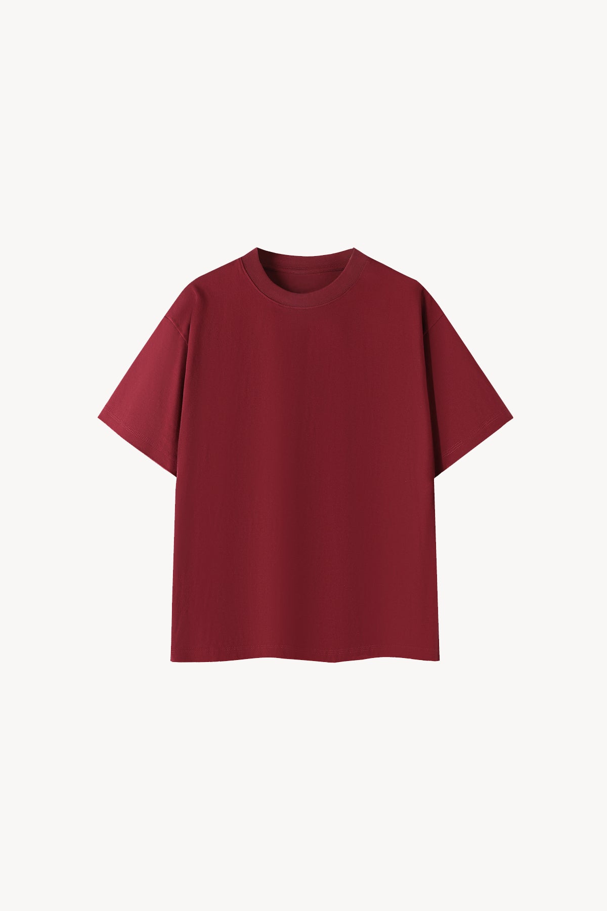 Essential Oversized Cotton T-Shirt - Wine Red