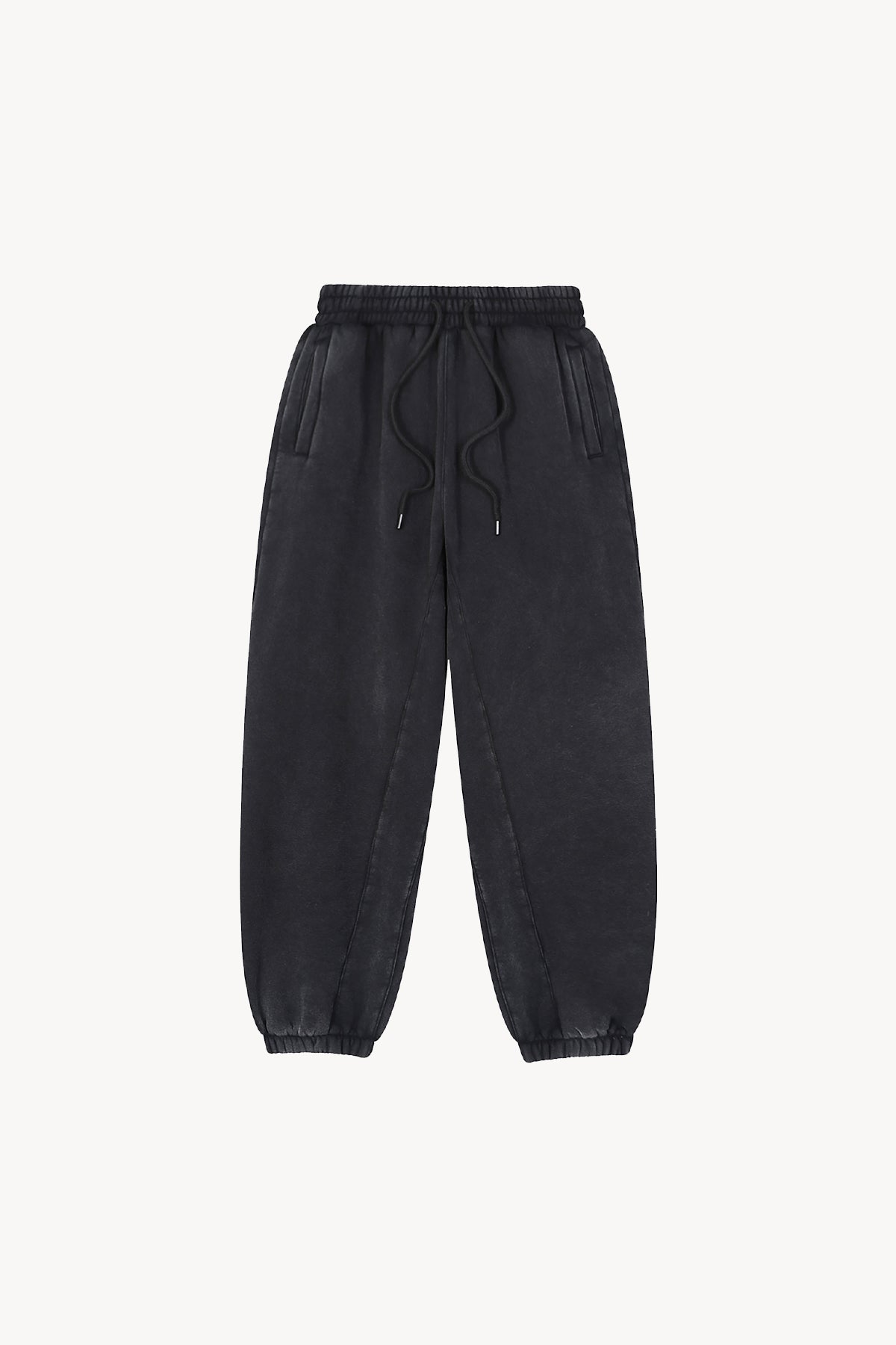 Fleeced Jogger Sweatpants - Black