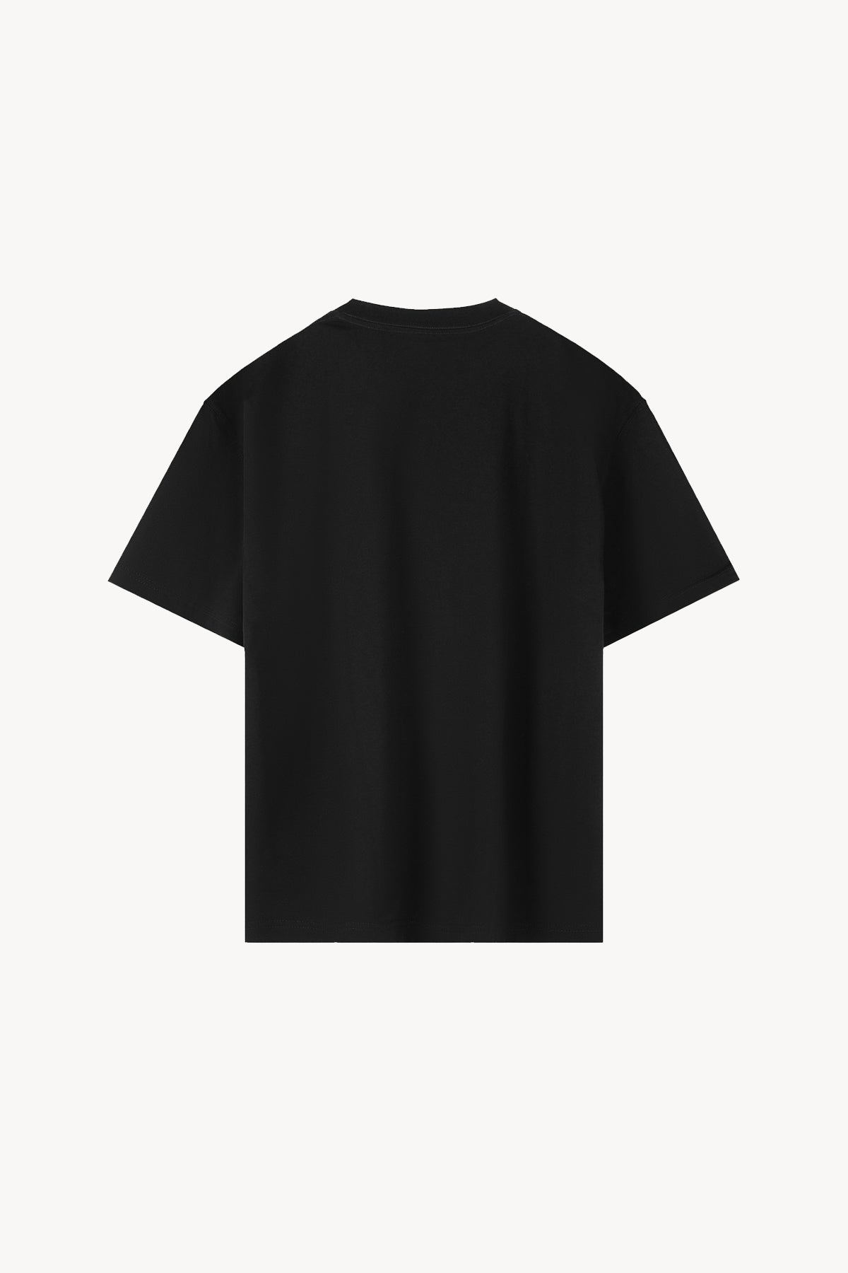Heavyweight Drop Shoulder Cotton T-Shirt - Black