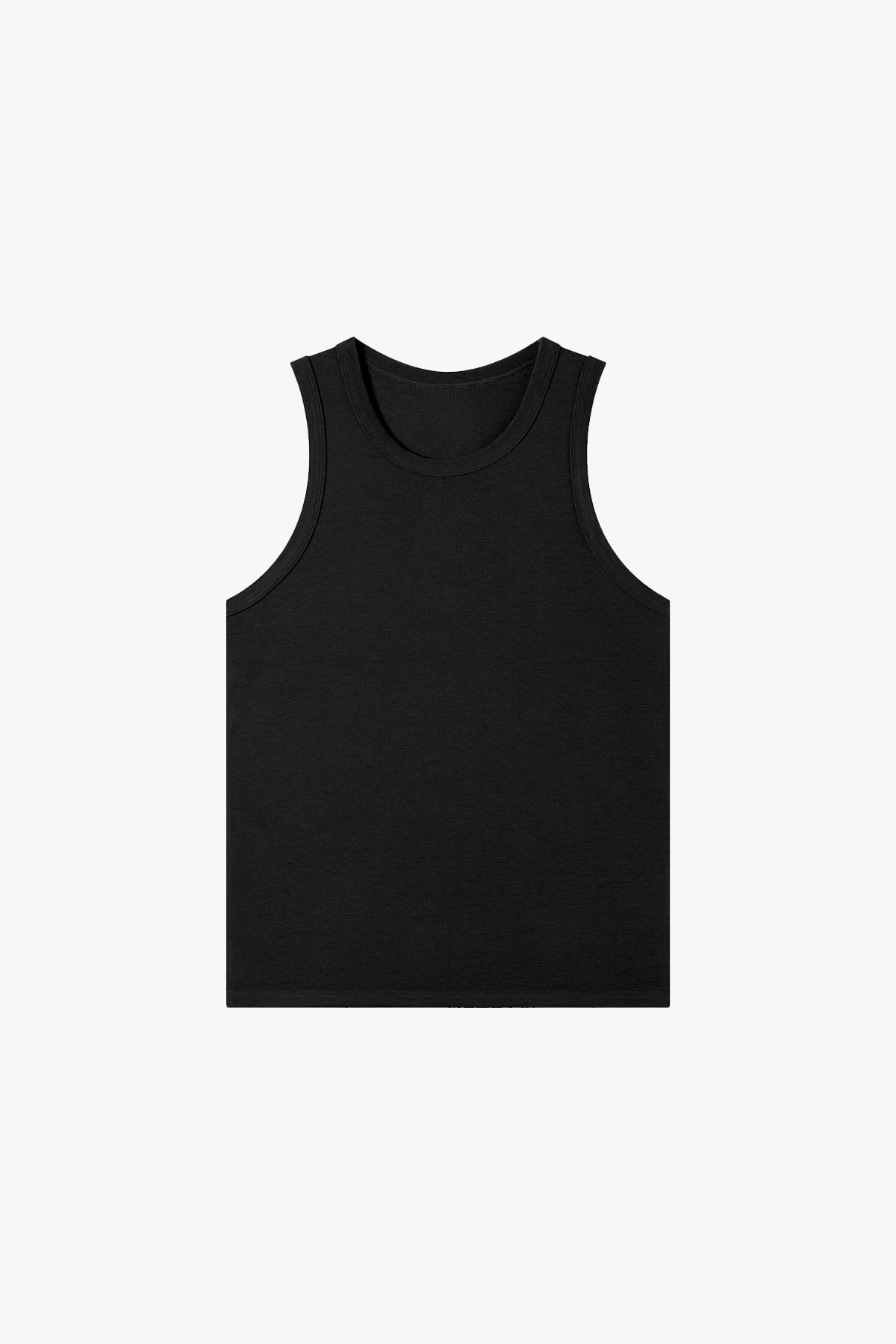 Heavyweight Ribbed Tank Top - Black