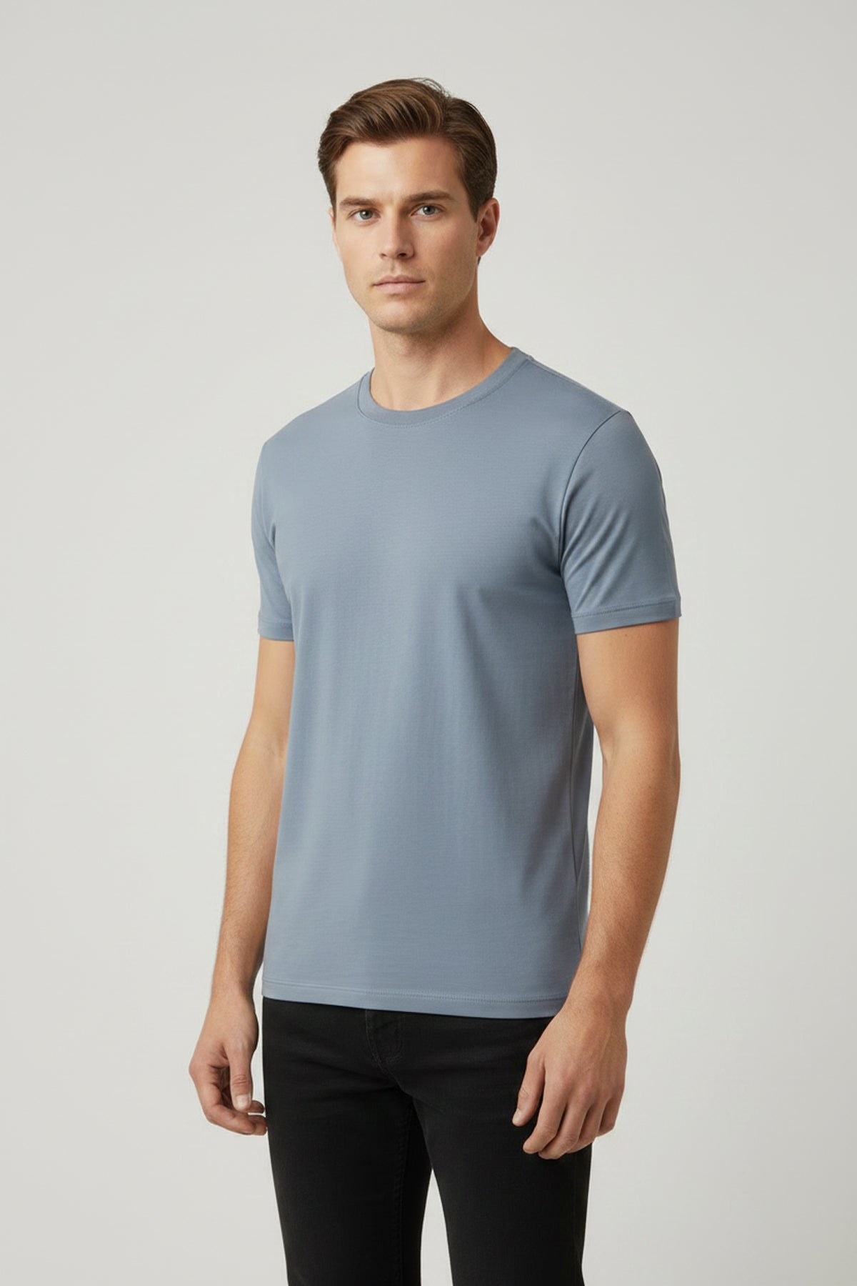 Heavyweight Slim Fit T-Shirt - Gray Blue