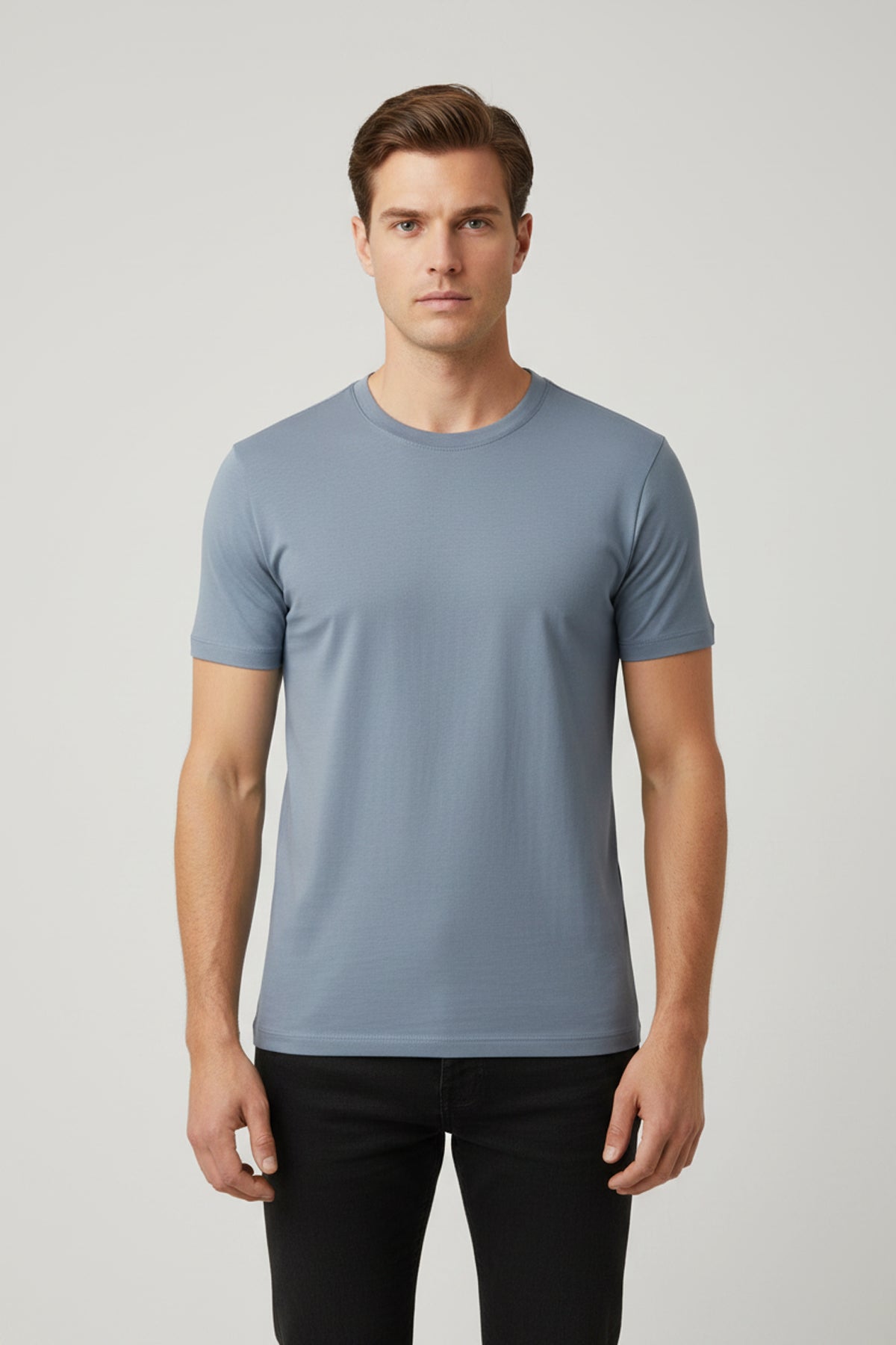 Heavyweight Slim Fit T-Shirt - Gray Blue