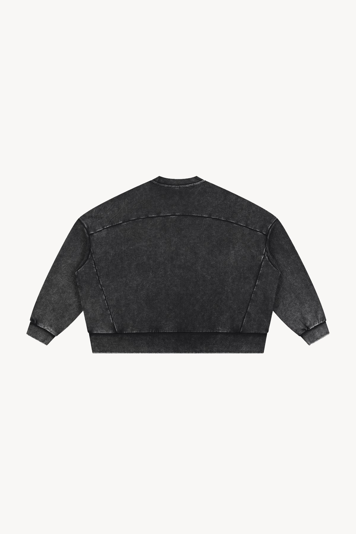 Mineral Wash Boxy Sweatshirt - Black