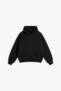 Oversized Fleeced Hoodie - Black