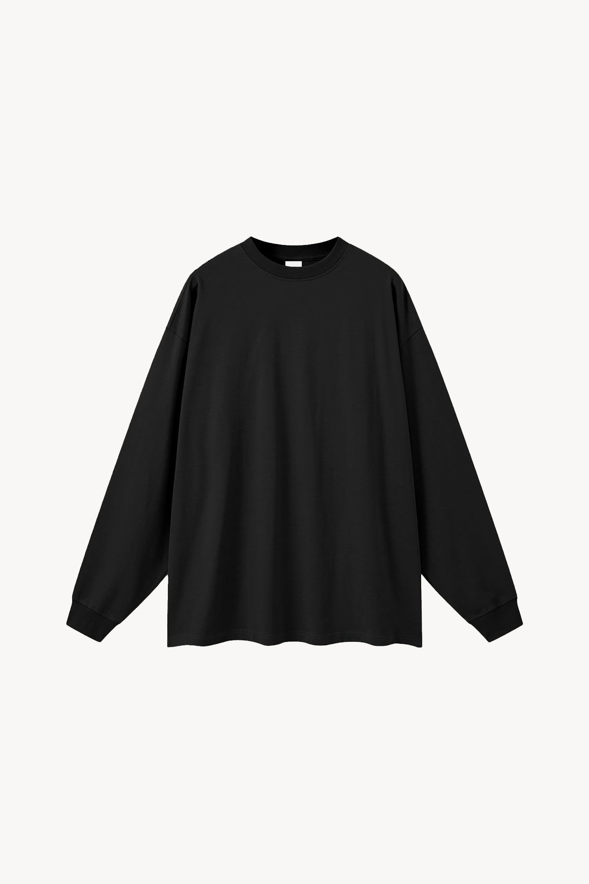 Oversized Long Sleeve T-Shirt - Black