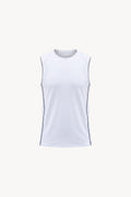 Slim-Fit Topstitch Tank Top - White