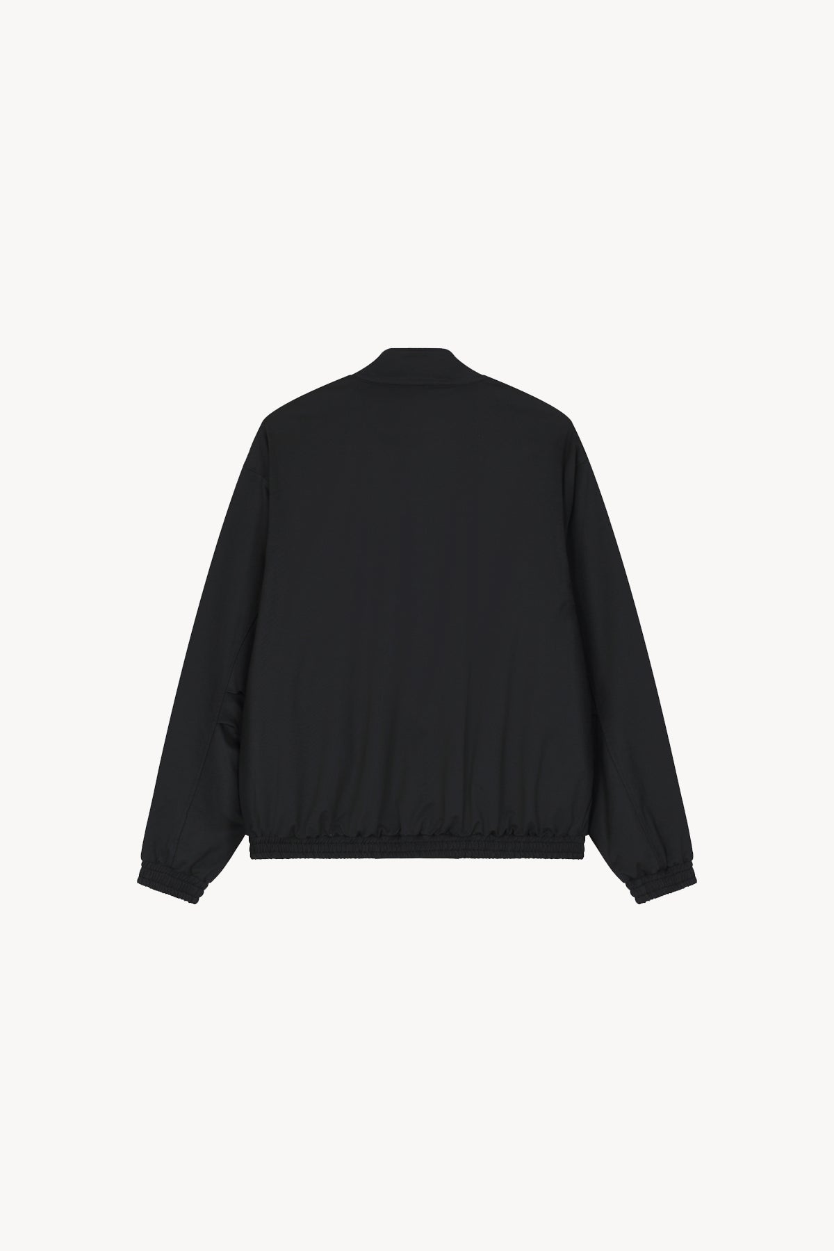 Stand Collar Bomber Jacket - Black