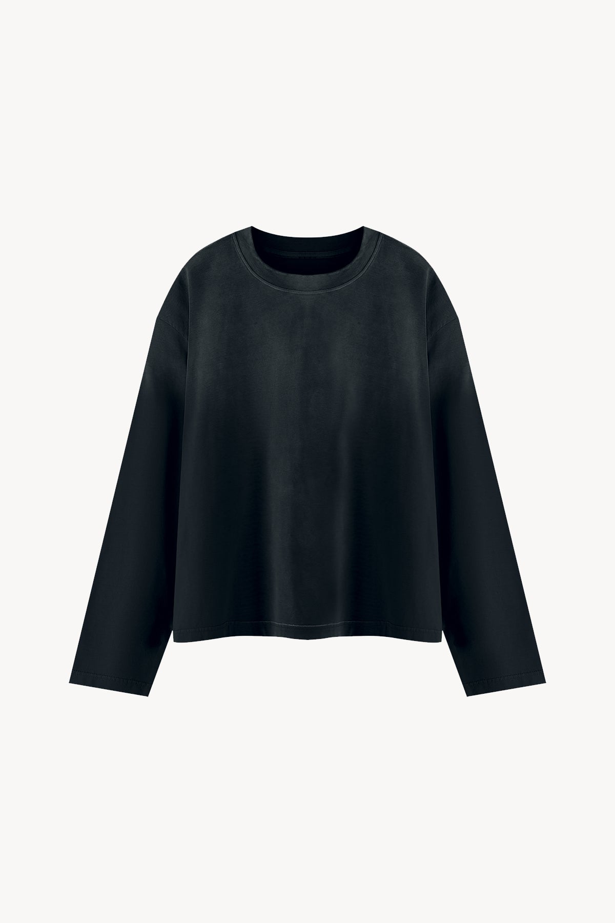 Sunfade Boxy Long Sleeve T-Shirt - Black