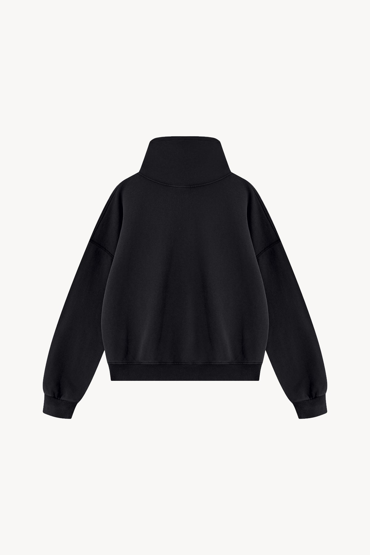 Vintage Wash Boxy Hoodie - Black