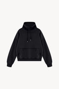 Vintage Wash Boxy Hoodie - Black