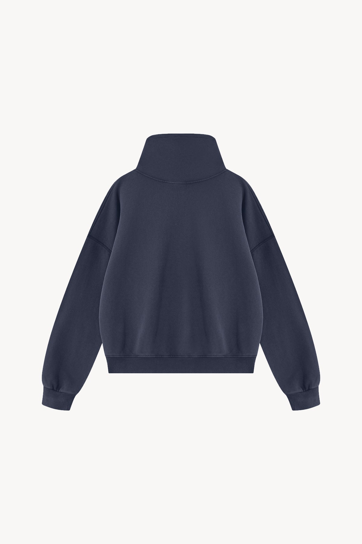 Vintage Wash Boxy Hoodie - Navy Blue