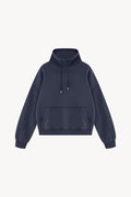 Vintage Wash Boxy Hoodie - Navy Blue