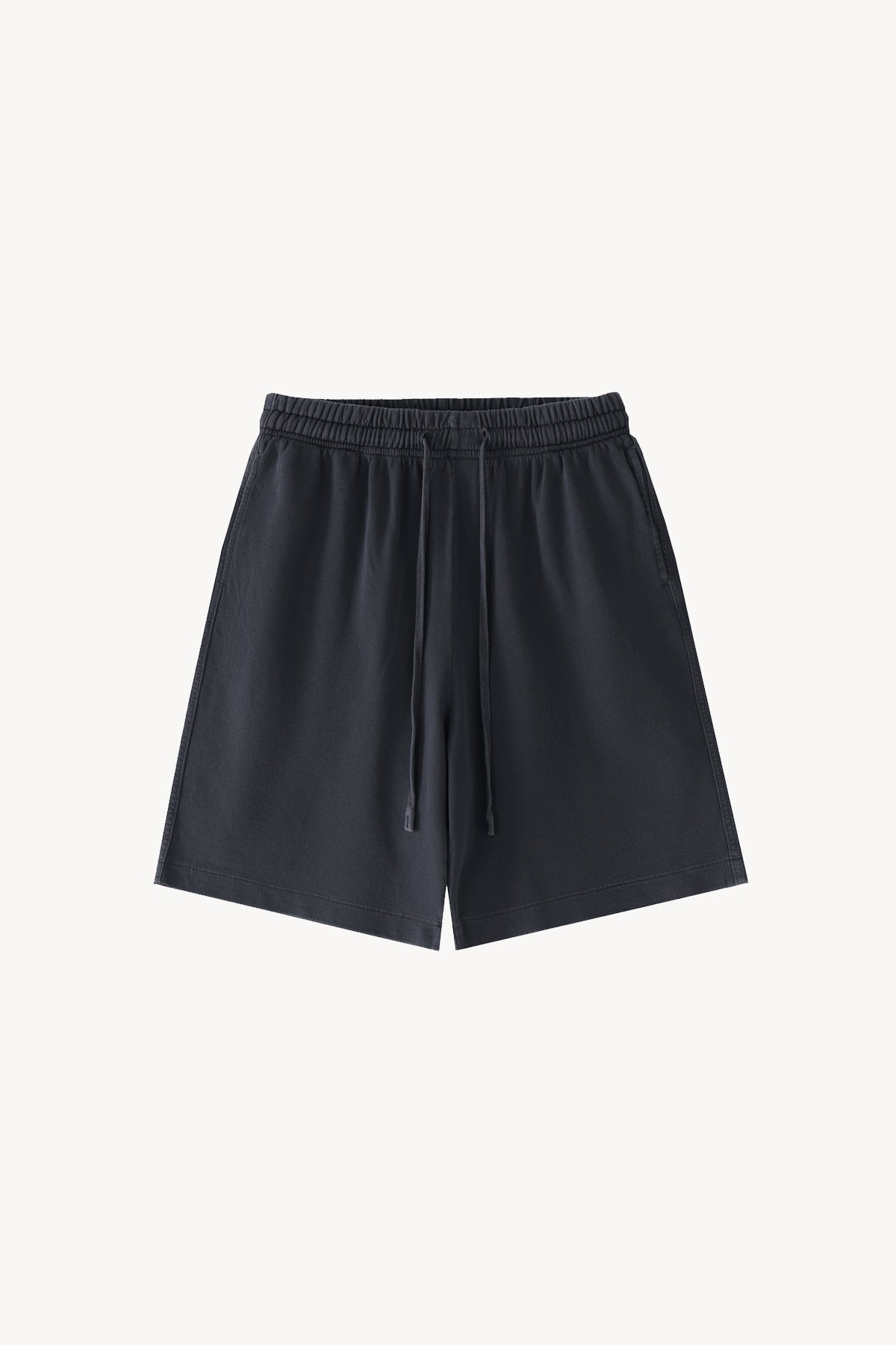 Vintage Wash Cotton Shorts - Black