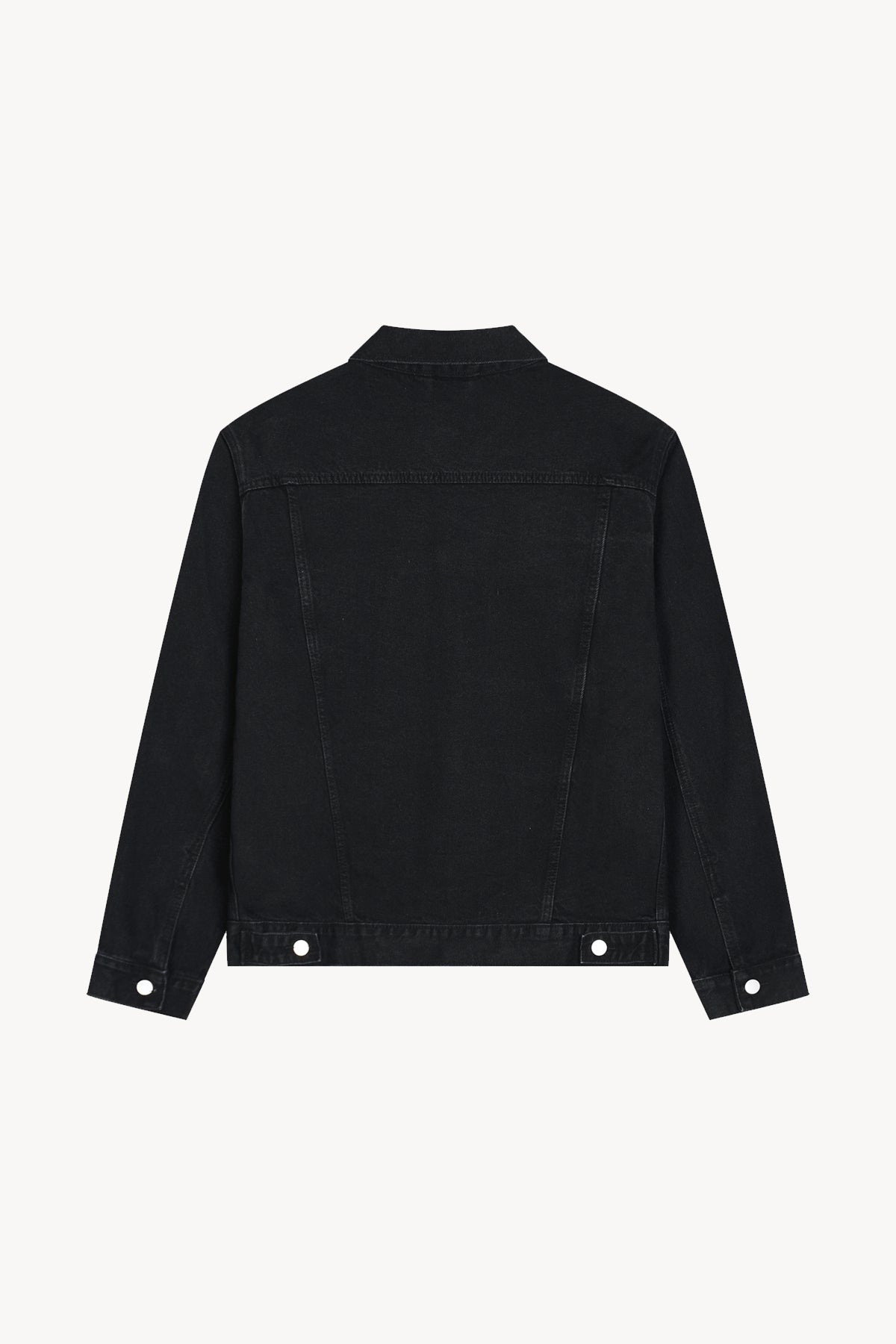 Vintage Wash Denim Jacket - Black