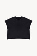 Vintage Wash Raw Edge T-Shirt - Black
