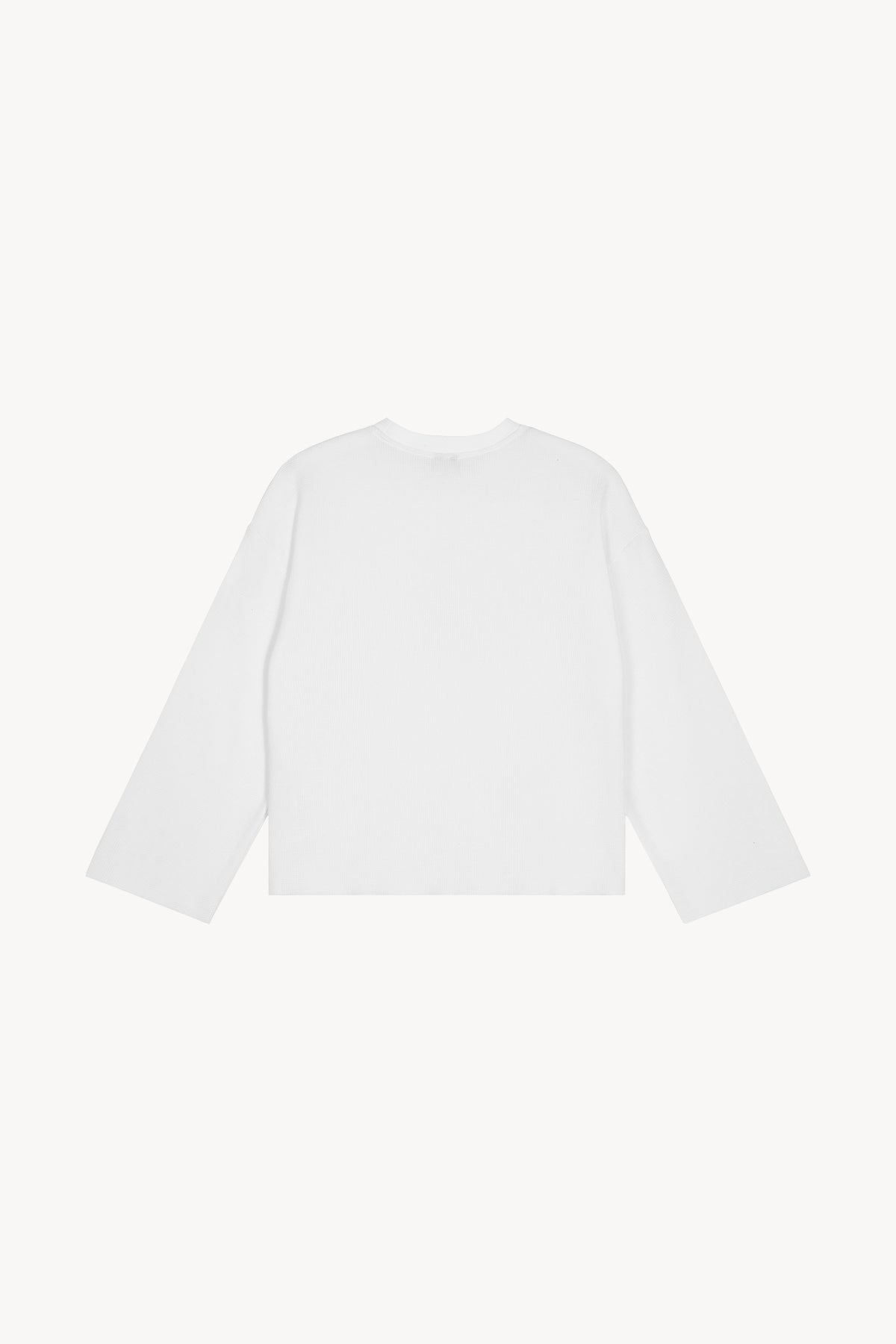 Waffle Raw Edge T-Shirt - White